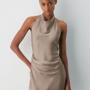 NWT Aritzia Audience Satin Mini Halter Dress 00